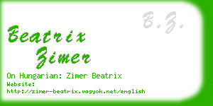 beatrix zimer business card